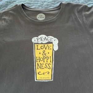 Life Is Good “Peace Love & Hoppiness” Tee * Sz L * Nearly New